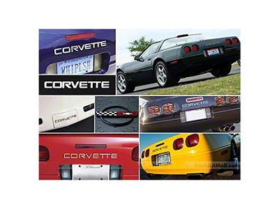 1991-1996 Corvette Lettering Decal Kit Mirror Chrome