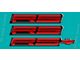 1991-92 RS Rocker/Rear Bumper Domed Decal Emblem Kit 3 Pcs Red