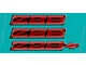 1991-92 Z28 Rocker/Rear Bumper Domed Decal Emblem Kit 3 Pcs Red