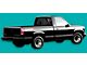 1992-1993 Chevy Truck Bowtie-Chevrolet Tailgate Name Decal 1.75 Tall
