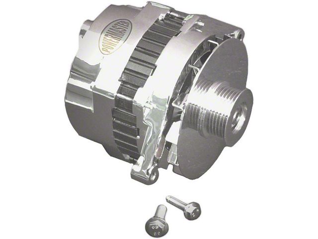 Powermaster 1992-1993 Corvette Alternator, Power Master, Chrome, 140 Amp