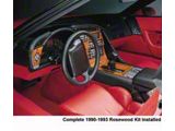1992-1993 Corvette Rosewood Dash & Trim Set, With 6-Speed Transmission