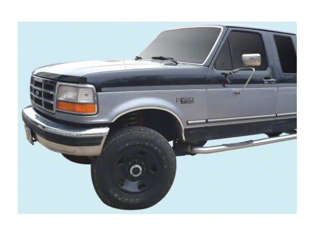 1992-1997 Ford F250/F350 Super Duty Tu-Tone Stripe Kit, 7-Band Upper and 5 Band Lower, Silver/White