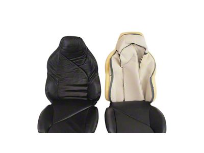 CA 1994-1996 Corvette Seat Covers With Seat Foam Sport Driver Black Leather