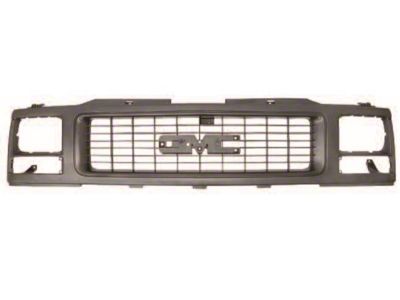 1994-1998 GMC Truck Grille, Single Headlights-Argent And Charcoal