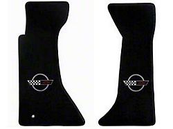 1995-1996 Corvette Lloyd Embroidered Floor Mats Black With Silver