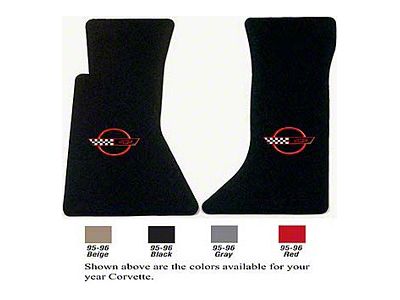 1995-1996 Corvette Lloyd Mats Floor Mats With Embroidered C4 Logos