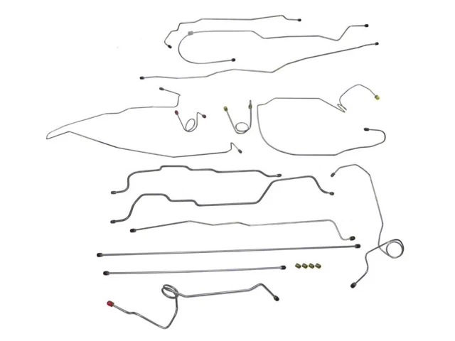 1995-1998 Chevy-GMC Truck 2WD 1500 Std & Ext. Cab Short & Long Bed ABS Complete Brake Line Kit 14pc, Stainless Steel