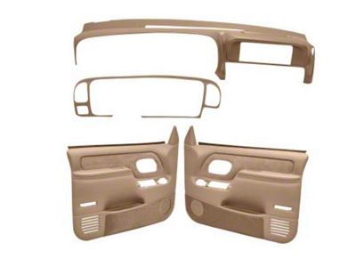 1997-2000 Chevy-GMC Truck Interior Accessories Kit-Dash Cover, Instrument Panel Cover And Door Panels-Full Power