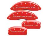 1997-2004 Corvette MGP Red Brake Caliper Cover Set