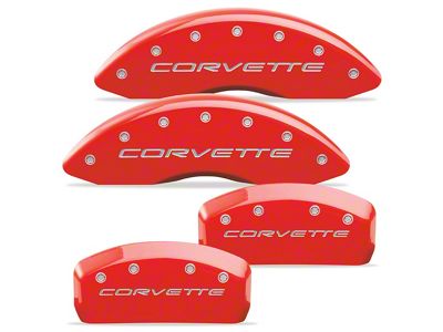 1997-2004 Corvette MGP Red Brake Caliper Cover Set