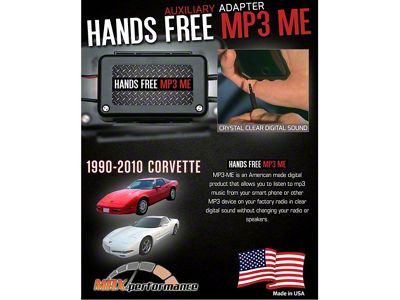 1997-2004 Corvette MP3 Hidden Hands Free Auxiliary Adapter