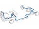 1999-2002 Chevy-GMC Truck 4wd Brake Line Sets, Power Disc Brake Set 3/4 ton, Extended Cab, Shortbed, 4x4 Single Rear Wheels- 7pc, Stainless Steel