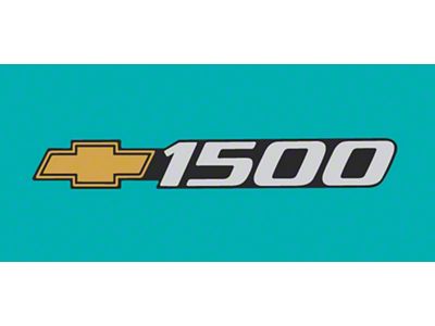 1999-2002 Chevy Truck Bowtie 1500 Door Decal, Gold/Silver/Charcoal