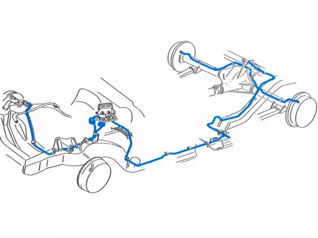 1999-2002 Chevy-GMC Truck 4wd Power Disc Brake Line Set 1 ton, Reg Cab, Longbed, Single Rear Wheels, Stainless Steel