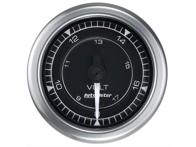 Auto Meter Chrono Series 2-1/16-Inch Voltmeter Gauge; 8-18V; Digital Stepper Motor