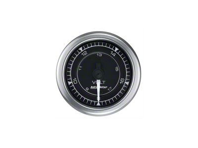 Auto Meter Chrono Series 2-1/16-Inch Voltmeter Gauge; 8-18V; Digital Stepper Motor