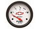 2-5/8 Electric Fuel Gauge White Face W/ Red Bowtie