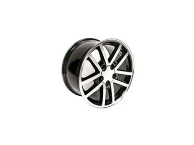 2002 Camaro 10 Spoke SS 35th Anniv 17x9, SET OF 4, Black Machined Face-Plain Center Caps Only