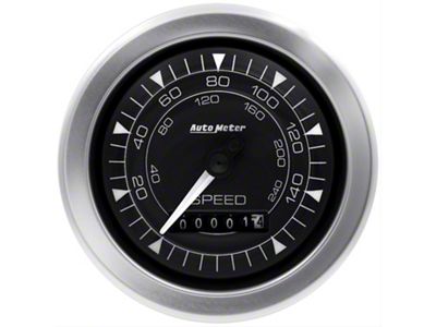 3-3/8 Autometer Chrono LED Electric Speedometer