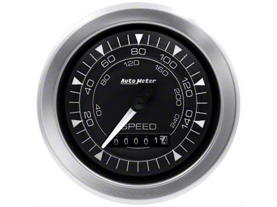 Auto Meter Chrono Series 3-3/8-Inch Programmable Speedometer; 160 MPH