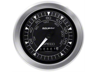 3-3/8 Autometer Chrono LED Electric Speedometer