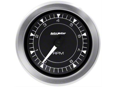 3-3/8 Autometer Chrono LED Tachometer 0-10,000 RPM