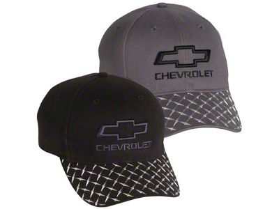 3-D Bowtie Treadplate Visor Cap, Charcoal