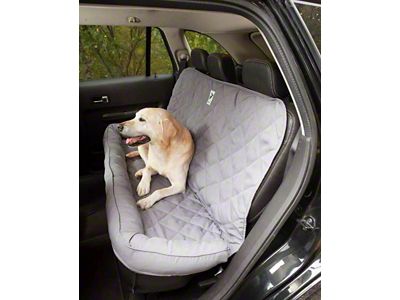 3 Dog Pet Supply Back Seat Protector with Bolster; Large; Tan (Universal; Some Adaptation May Be Required)