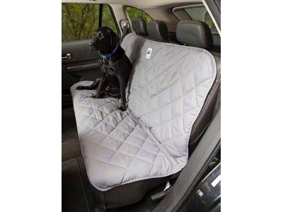 3 Dog Pet Supply Quilted Back Seat Protector; Large; Gray (Universal; Some Adaptation May Be Required)