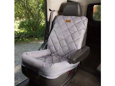 3 Dog Pet Supply Single Seat No-Slip Seat Protector with Bolster; Large; Gray (Universal; Some Adaptation May Be Required)
