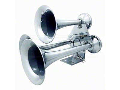 3 Trumpet Chrome Train Horn, Standard Duty