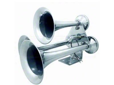 3 Trumpet Chrome Train Horn, Standard Duty