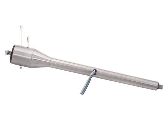 Flaming River 30-Inch Floor Shift Tilt Steering Column; 2-Inch Tube Diameter; Paintable Mill (55-56 150, 210, Bel Air, Nomad)