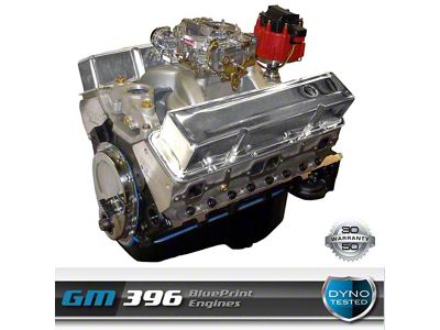 BluePrint Engines Small Block Chevy 396 C.I. 491 HP Base Dressed Carbureted Crate Engine