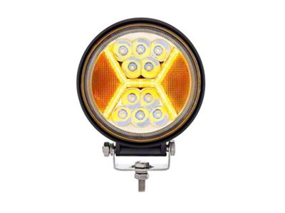4.5 inch 24 High Power LED Work Light With X Light Guide, Amber