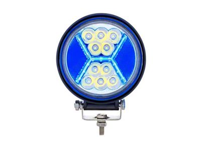 4.5 inch 24 High Power LED Work Light With X Light Guide, Blue