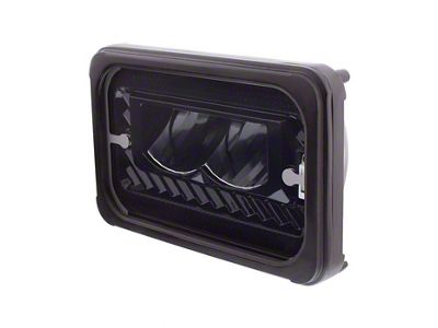 4 X 6 Heated LED Headlight - Black High Beam