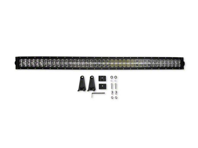 40 Long Straight Double Row LED Light Bar, Combo Spot/Flood, 240 watts, 19,200 Lumens - Chrome Outer Reflector