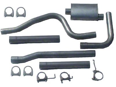 3-Inch Single Exhaust System with Standard Turbo Muffer; Side Exit (80-96 5.0L F-150, F-250 w/ 2-1/4-Inch Exhaust at the Converter)