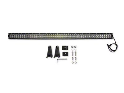 52 Long Straight Double Row LED Light Bar, Combo Spot/Flood, 300 watts, 24,960 Lumens - Chrome Outer Reflector