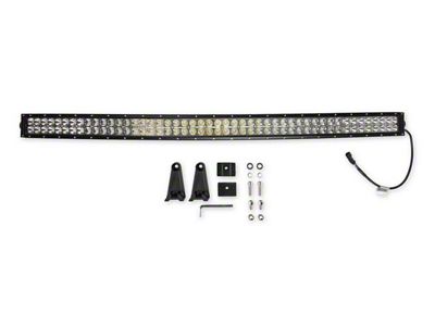 54 Long Curved Double Row LED Light Bar, Combo Spot/Flood, 312 watts, 25,920 Lumens - Chrome Outer Reflector