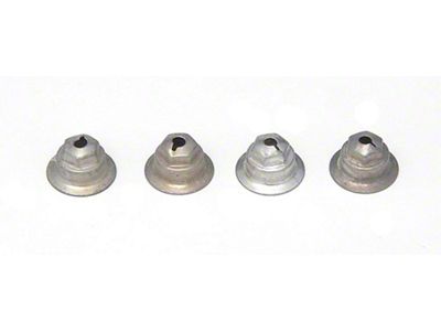 56-57 Trunk Hood Emblem Tall Cap Nuts 4 Piece Set
