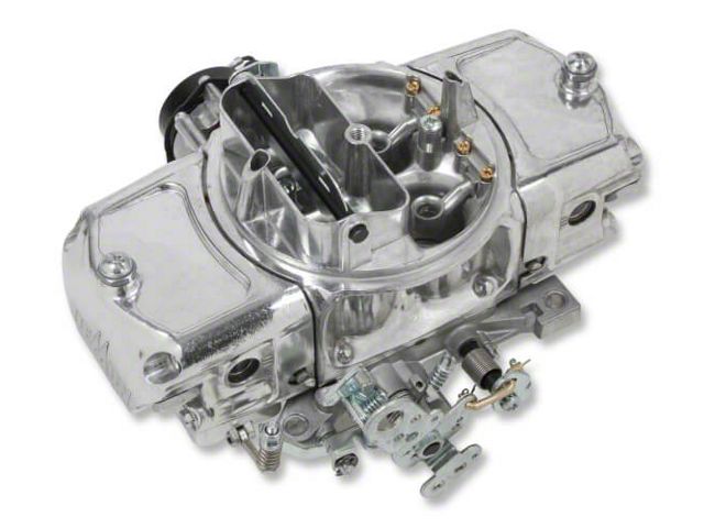 650 CFM Road Demon Carburetor Polished Aluminum Vacuum Secondaries Down Leg