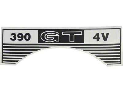 67 390 GT AIR CLEANER DECAL