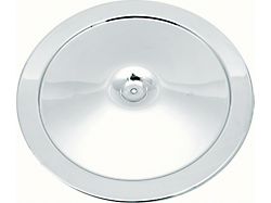 Open Element Chrome Air Cleaner Lid with Curved Imprint Verbiage; 14-Inch (1967 302 V8 Camaro Z/28; 1969 302 V8 Camaro Z/28)