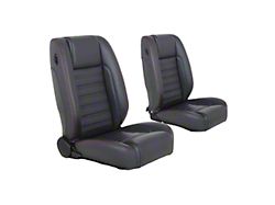 Pro-Trans-Am Sport Bucket Seats; Black Madrid Vinyl (67-68 Firebird Coupe)