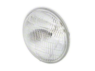 7-Inch Round Sealed Beam Halogen Headlight with FoMoCo Logo; Chrome Housing; Clear Lens (64-73 Mustang)
