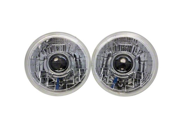 7 Inch Round Projector Headlights, Chrome, 1953-1957