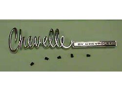 Rear Chevelle By Chevrolet Each Script/Emblem (64-73 Chevelle; 64-83 Malibu; 73-76 Laguna)